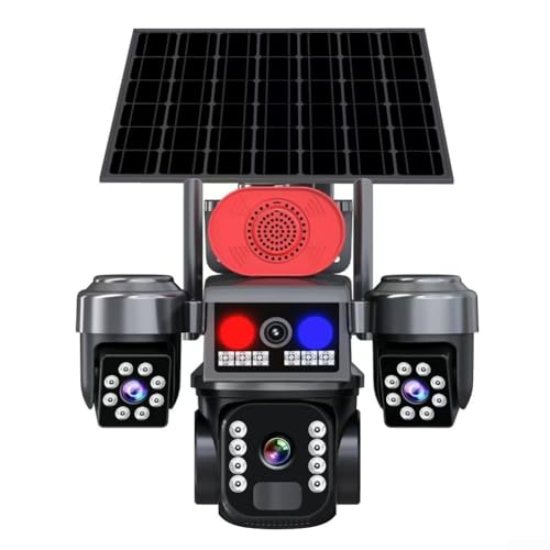 EasyByMall 360° PTZ Solar Überwachungskamera, IP66 Wasserdicht Drahtlose Intelligente WiFi Solar Kamera mit Nachtsicht für Innen und Außen EasyByMall 360° PTZ Solar Überwachungskamera, IP66 Wasserdicht Drahtlose Intelligente WiFi Solar Kamera mit Nachtsicht für Innen und Außen von EasyByMall