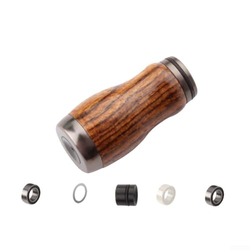 EasyByMall Angelgriffknauf, 7 x 4 x 2,5 mm, Holzspule, Griff für Daiwa und Angelrollen-Installation (Gunmetal Teile) von EasyByMall