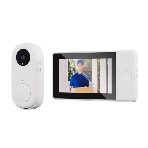 EasyByMall Digitale Türklingelkamera, drahtlose visuelle Türklingel mit 4,3-Zoll-IPS-Monitor, 115° Weitsicht, Bewegungserkennungsalarme für Zuhause von EasyByMall