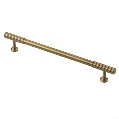 EasyByMall Schrankgriffe aus massivem Messing, antiker Möbelgriff, Schubladengriff für Küchenschränke, Badezimmer (192 mm) von EasyByMall