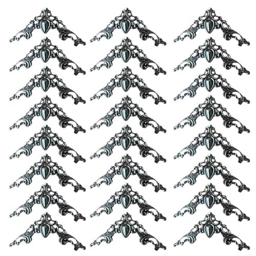 Eckenschutz aus robustem Eisen, für erhöhte Sicherheit von Rahmen, Alben und mehr, Schwarz, 24 Stück Eckenschutz aus robustem Eisen, für erhöhte Sicherheit von Rahmen, Alben und mehr, Schwarz, 24 Stück von EasyByMall