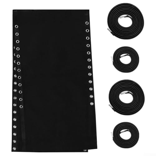 Einfach zu bedienendes Strandkorb-Ersatz-Set mit Nylon-Stoffkordel und vier elastischen Seilen (schwarz) von EasyByMall