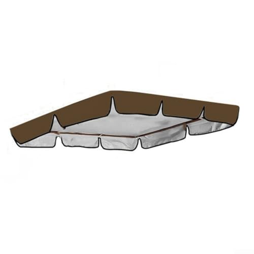 Ersatzbezug für Schaukelstühle, 2 - 3-Sitzer, Gartenschaukelsitz, wasserdicht, winddicht, Sonnenschutz, Gartenabdeckung (Kaffeebraun, 164 x 114 x 15 cm) von EasyByMall