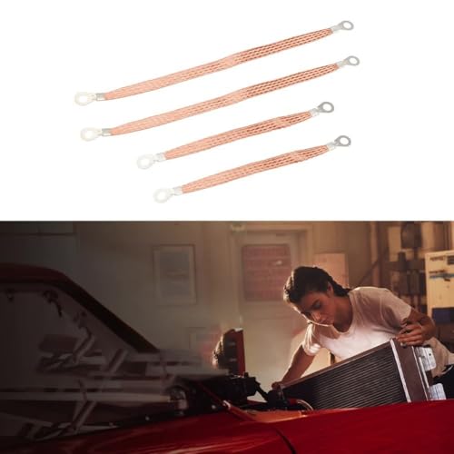Essential Engine Ground Strap Kit 4pcs Copper Cables for Reliable Performance in Cars von EasyByMall