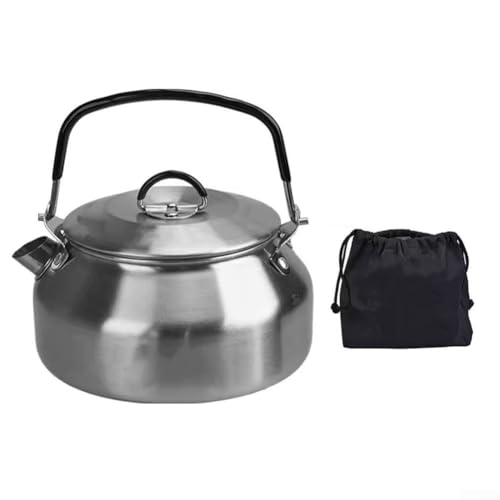 Fast Heating 0 8L Stainless Steel Kettle for Camping Lightweight and Easy to Carry (Green) von EasyByMall