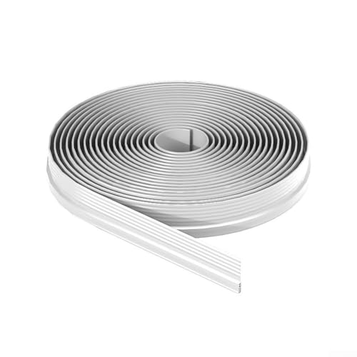 Fensterdichtungsstreifen aus Aluminiumlegierung, 200 cm, TPE-Türbodendichtung für Luft- und Geräuschkontrolle (weiß) von EasyByMall
