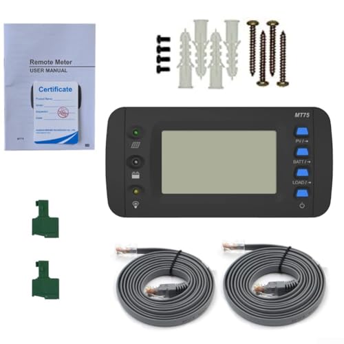 Fernmessgerät MT75 für MPPT Solarladeregler, 11,9 cm LCD-Anzeige Echtzeitdaten, ForEPEVER Solarregler Wechselrichter Fernmessgerät MT75 für MPPT Solarladeregler, 11,9 cm LCD-Anzeige Echtzeitdaten, ForEPEVER Solarregler Wechselrichter von EasyByMall