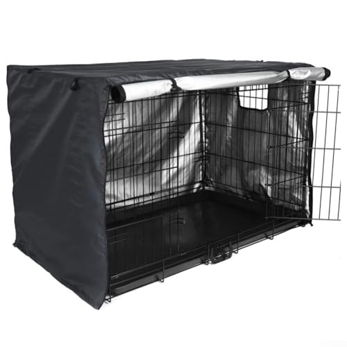 Für Hunde lieben diese bequeme Oxford-Stoff-Käfigabdeckung mit atmungsaktivem Netzgewebe für gute Luftzirkulation (61 cm) von EasyByMall