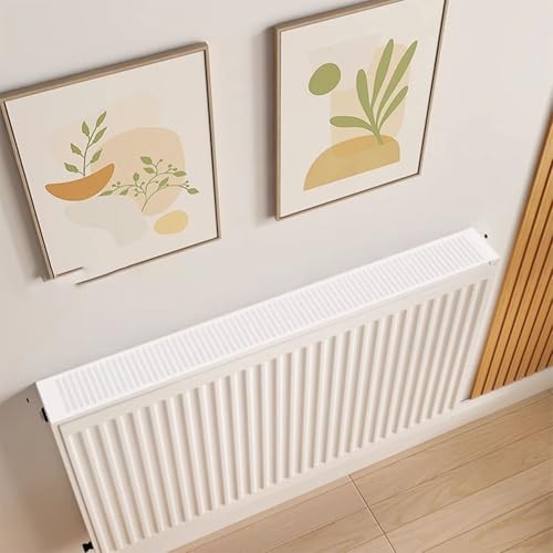 Heizkörperabdeckung, Heizkörper-Staubschutz, um dekorative Heizkörper-Pads, eingebauter Magnet befestigt, für Wohnzimmer/Schlafzimmer/Küche, Weiß (60 cm) von EasyByMall