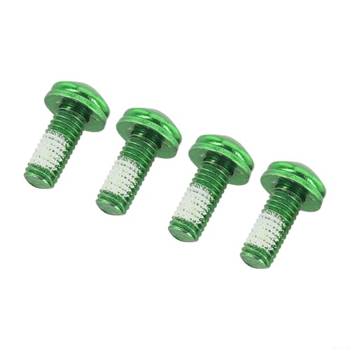 Hochfeste Flaschenhalter-Schrauben für Mountainbikes, Rennräder, M5 x 12, Stahllegierung (grün), 4 Stück von EasyByMall