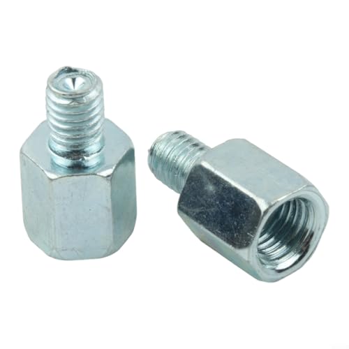 Hochfester Chrom-Spiegel-Adapter, 10 mm auf 8 mm, mit rechtsdrehendem Gewinde-Design von EasyByMall