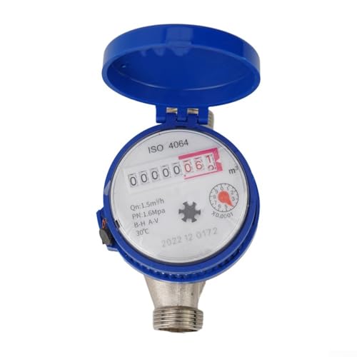 Intelligenter digitaler Wasserzähler, antimagnetischer Kaltwasser-Durchflussmesser, mechanischer Rotorzeiger, Kaltwasserzähler, für Garten, Haus von EasyByMall