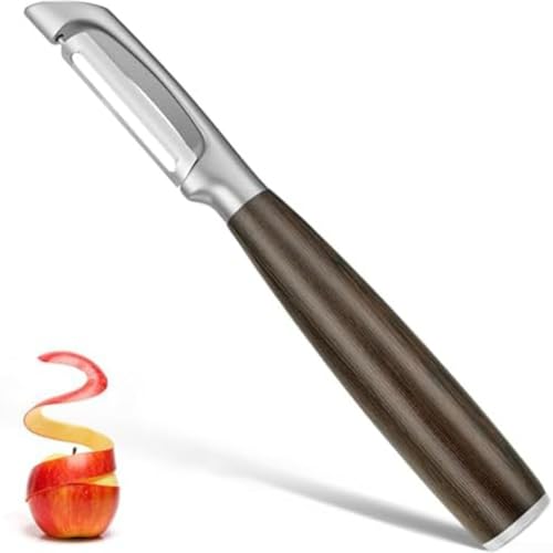 Küchen-Melonenschäler, 18 x 2 x 2 cm, Edelstahl, Gemüseschäler mit bequemem Holzgriff, für Familienköche zum Kochen von Kartoffeln und Äpfeln Küchen-Melonenschäler, 18 x 2 x 2 cm, Edelstahl, Gemüseschäler mit bequemem Holzgriff, für Familienköche zum Kochen von Kartoffeln und Äpfeln von EasyByMall