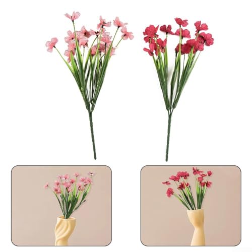 Lebensechte Kunstblüten für die tägliche Heimdekoration und besondere Veranstaltungen das ganze Jahr über (Rosa) von EasyByMall
