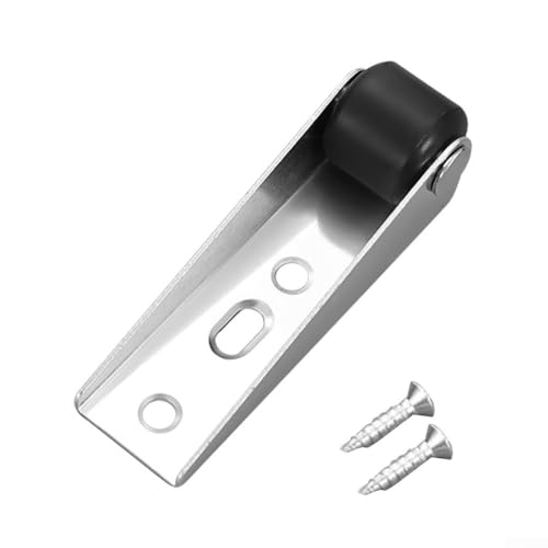 Lenkrolle Schiebetürschiene, leise Rad-Seitenmontage, Richtungsrolle, glatte Rolle mit Schrauben für Möbel, Schiebetüren (10 Stück, schwarz) von EasyByMall