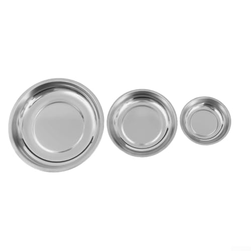 Magnetische Teile Tablett Set Runde Edelstahlschalen für Easy Parts Collection (C) von EasyByMall