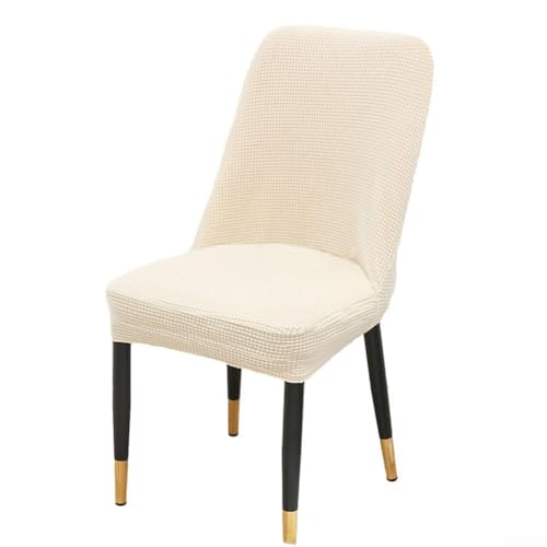 Maschinenwaschbarer Esszimmerstuhlbezug für gebogene Rückenlehnen, einfaches Design, damit Ihre Stühle wie neu aussehen (gelb) von EasyByMall