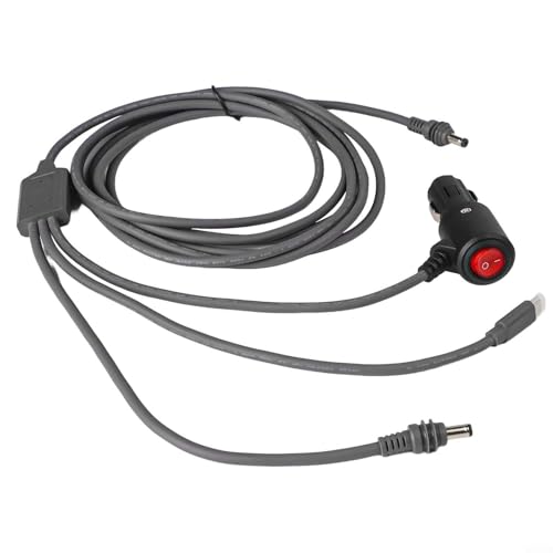 Mini USB C auf DC Stromkabel, Kfz-Ladekabel für Starlink 100 W Stromkabel 3 in 1 Autoladegerät DC-Kabel Typ C auf DC (300 cm) von EasyByMall