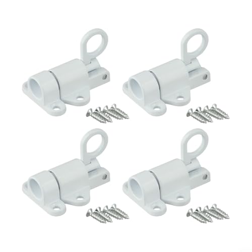 Müheloser Federverriegelungsmechanismus in 4-teiligem Aluminiumlegierungs-Set für Sicherheit zu Hause (weiß) von EasyByMall