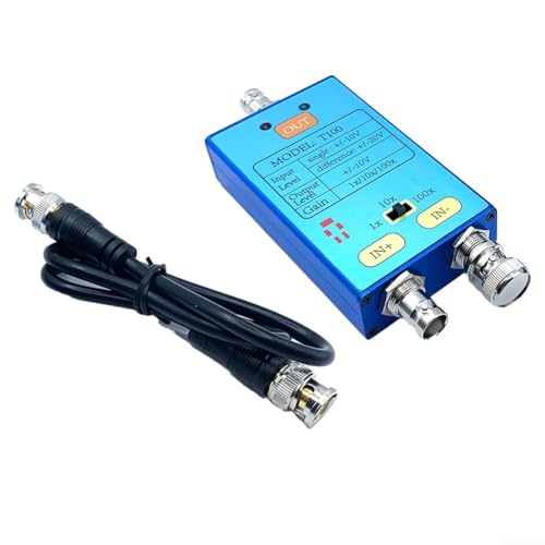 Oszilloskop-Differentialsonde, T100 1X/10X/100X Oszilloskop-Differentialsonde, 10 m Bandbreite zur Verstärkung des Signals mit 0,5 m BNC-Kabel von EasyByMall