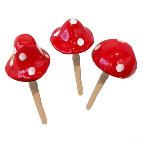 Pilz-Kollektion, einzigartig, handgefertigt für Gartendekoration, mit 3 wunderschön gestalteten Teilen von EasyByMall