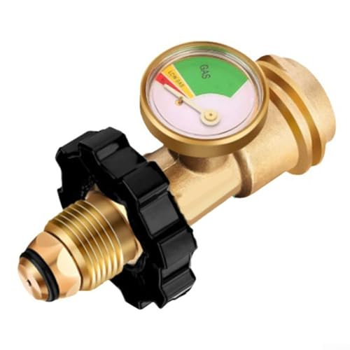 Propangasflaschenregler, Gasregler mit Manometer, Propan-Umwandlung Ladeanschluss Manometer Gastankanschluss von EasyByMall