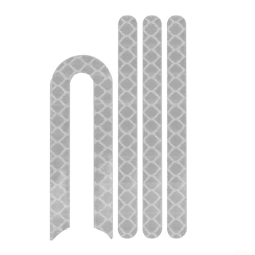 Reflektierende Schutzaufkleber für M365 Elektroroller, Sichtbarkeit und Sicherheit auf 1S, Essential und Pro2 Modellen (weiß) von EasyByMall