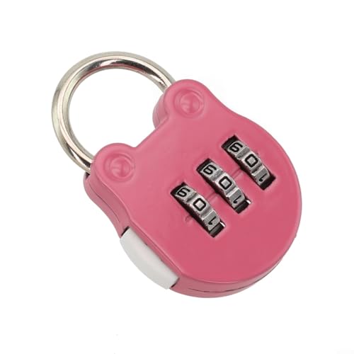 Robustes Zahlen-Vorhängeschloss mit 3 Zahlen, für Schränke, Rucksäcke, Trolley-Koffer und Zäune, hergestellt aus wasserdichter und rostbeständiger Zinklegierung für sicheres Verschließen (Rosa) Robustes Zahlen-Vorhängeschloss mit 3 Zahlen, für Schränke, Rucksäcke, Trolley-Koffer und Zäune, hergestellt aus wasserdichter und rostbeständiger Zinklegierung für sicheres Verschließen (Rosa) von EasyByMall