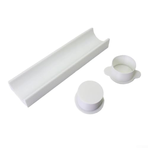 Rundes Kuchen-Set, vielseitiges 5,1 cm Kuchenform-Set mit 22,9 cm Tablett für perfekte Leckereien für Zuhause, Partys und Hochzeiten (weiß) von EasyByMall