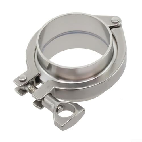 Sanitär-Schweißhülse mit Tri-Klemme und PTFE-Dichtung, OD 34 aus Edelstahl 304 für Rohrsysteme (63 mm) von EasyByMall