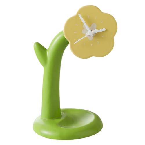 Schicke kleine Tischuhr mit elegantem Design und geräuschlosem Betrieb für friedliche Umgebungen (Gelb L) von EasyByMall