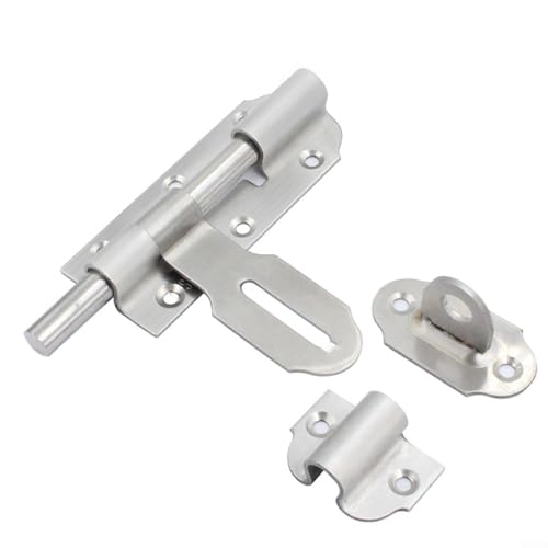 Schiebetürriegel für erhöhte Sicherheit, einfache Installation für verschiedene Türen (silberfarben, 10,2 cm) von EasyByMall