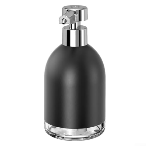 Seifenspender, automatischer Schaumseifenspender: berührungslos, per USB wiederaufladbar und effizient einstellbare Schaumleistung (Schaum - Schwarz) von EasyByMall