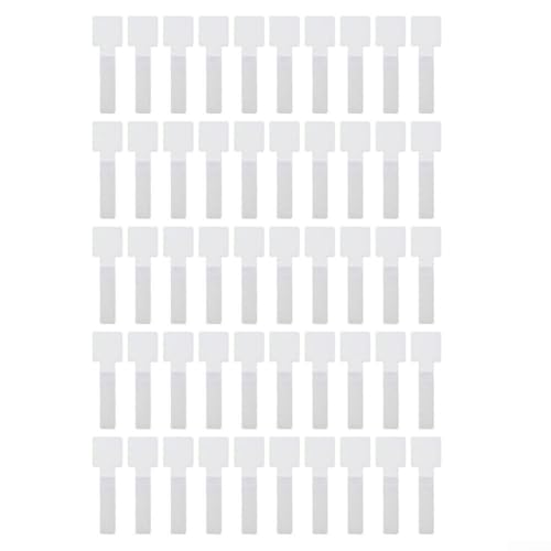 Selbstklebende Kabelbinder-Clips, 28 x 90 mm Nylon-Kabelbinder, Kabel-Management-Riemen: Aufräumen von Garten- und Hausdrähten (50 Stück weiß) von EasyByMall