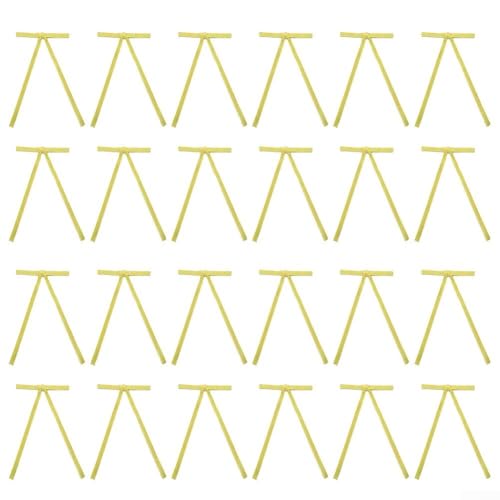 Set mit 24 Samt-Weihnachtsbaumschleifen, um Ihre Weihnachtsdekoration zu verschönern und eine gemütliche Atmosphäre zu schaffen (Gold) von EasyByMall