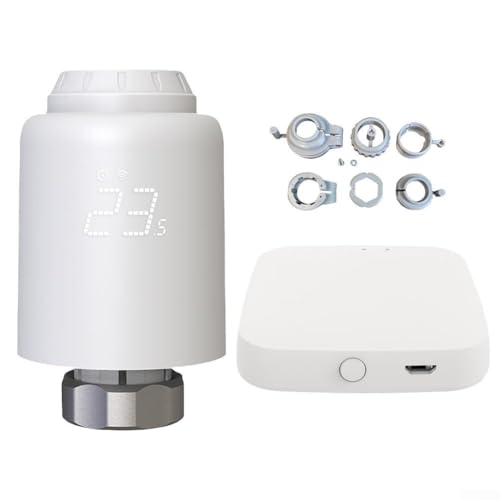 Smart Home Energiesparventil für Zigbee kompatibles Heizkörperthermostat mit intuitiver Steuerung und Kindersicherung von EasyByMall