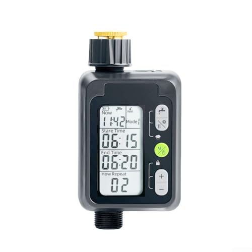 Smart WiFi Wasser-Timer, wetterfester Wasser-Timer für den Garten, programmierbarer automatischer Sprinkler-Timer mit Regenverzögerung Smart WiFi Wasser-Timer, wetterfester Wasser-Timer für den Garten, programmierbarer automatischer Sprinkler-Timer mit Regenverzögerung von EasyByMall