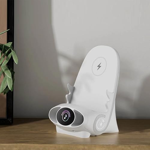 Smartphone-Ladeständer, der Stil, Funktionalität und Stabilität kombiniert, um Ihr Schreibtischerlebnis zu verbessern (weiß) von EasyByMall