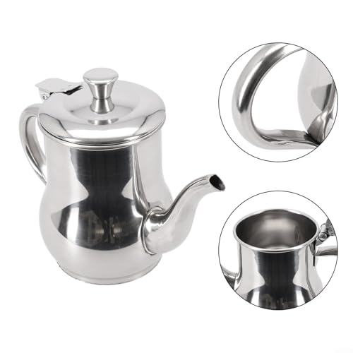 Smooth Oil Delivery Stainless Steel Oil Leak Preventer Large Spout Design (2pcs) von EasyByMall
