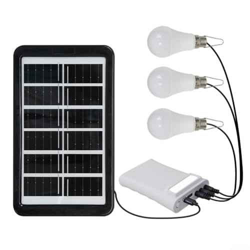 Solarbetriebene LED-Glühbirne, IPX6 wasserdichte Solar-LED-Laterne, Camping-Hängelampe für den Außenbereich, mit 2,8 m Kabel (weiß) von EasyByMall