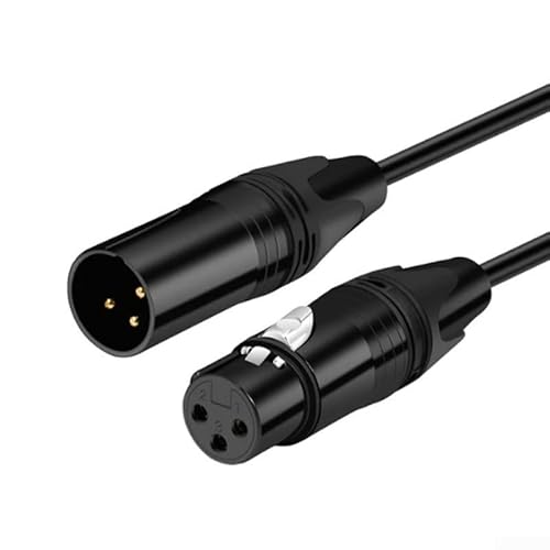 Symmetrisches Signal, XLR-Stecker auf Buchse, ideal für Studioaufnahmen und Live-Sound-Anwendungen, langlebig, 5 m, Schwarz Symmetrisches Signal, XLR-Stecker auf Buchse, ideal für Studioaufnahmen und Live-Sound-Anwendungen, langlebig, 5 m, Schwarz von EasyByMall