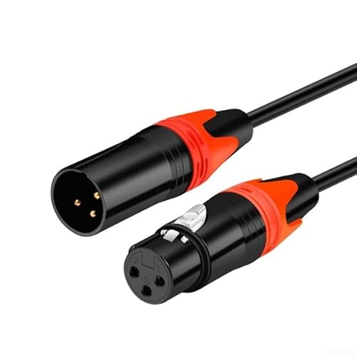 Symmetrisches Signal, XLR-Stecker auf Buchse, ideal für Studioaufnahmen und Live-Sound-Anwendungen, langlebig (3 Meter rot) von EasyByMall