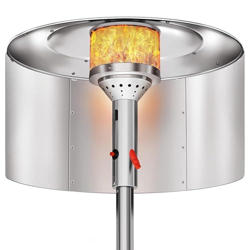 Terrassenstrahler Reflektor, Metall Terrassenstrahler Reflektorhaube für effizientes und sicheres Heizen Extra Wärme Reflektorkraft von EasyByMall