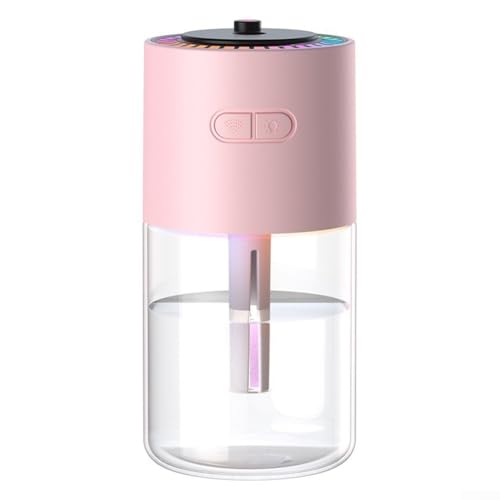 Tragbarer Tisch-Luftbefeuchter mit Sternenprojektor, zur Entspannung im Schlafzimmer oder (Rosa) von EasyByMall