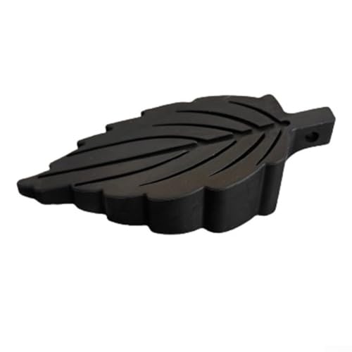 Türstopper mit Blätterkeil-Design, aus Gummi, für versehentliches Zuschlagen (schwarz) von EasyByMall