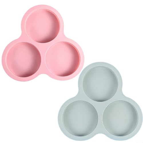 Vereinfachen Sie Ihre Kochroutine mit unserer wiederverwendbaren Silikon-Eierpfanne, die in jedes Küchengerät passt (rosa + grau) von EasyByMall