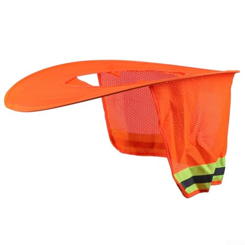 Verstellbarer Sonnenschirm Hut für Outdoor-Profis mit Konstruktions- und Sicherheitsfunktionen für den ganzen Tag (Orange) von EasyByMall