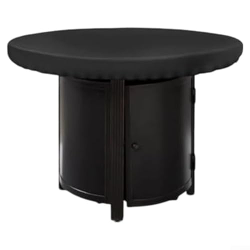 Wasserdichte Abdeckung für Feuerplatte aus 210D Oxford-Gewebe mit PU-Schicht und Kordelzug zum Schutz des Grills vor Sonne, Regen, Schnee, Wind, Staub (80 cm) von EasyByMall