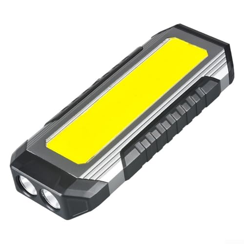 Wiederaufladbare magnetische Taschenlampe, 16,4 x 6,8 x 2,3 cm, multifunktionales LED-Arbeitslicht mit USB-Ladefunktion, Magnetfuß, Cob Strong von EasyByMall