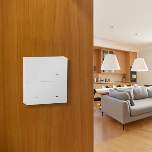 Wireless Szenenschalter, Szenenumschaltung, Scene Switch Push Button Controller, 4 Tasten 12 Szenenwechsel, Automation Szenario, Drucktastenregler über Smart Life App, Smart Home Automation von EasyByMall